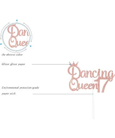 Dancing Queen 17 Cake Topper Happy 17th Birthday Young and sweet only 17 Cake Decor Cheers to 17 Years Old Cake Decor 17th Birthday/Anniversary Party Decoration Supplies Rose Gold - Buy Online on GoSupps.com