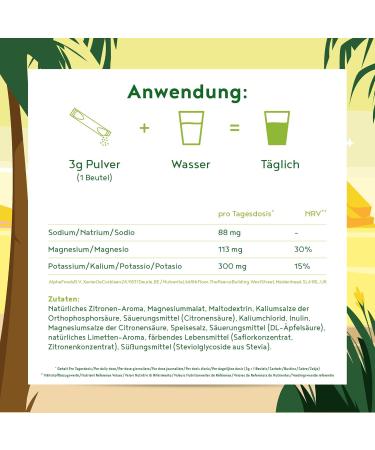 Electrolyte Complex Powder | Sugar-Free Sodium Magnesium Potassium | Sport Hydration | 30 Portions | Citrus Lemon Lime Flavor - Buy Online on GoSupps.com