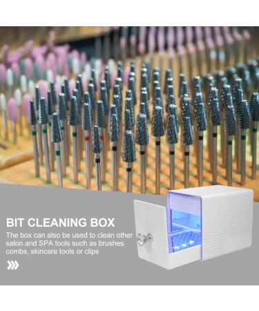 Beaupretty Nail Drill Bit Organizer 1pc Bits Bit Nail Files Manicure Drill Organizer Holder Pedicure Home Cleaner Female Salon Cuticle Polisher Display Electric Blue for Nail Bit Holder 10.5x9cm White - Buy Online on GoSupps.com