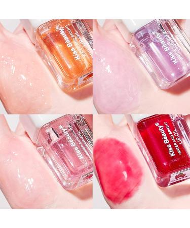 Fruit Pearlescent Plumping Lip Oil | Hydrating Lip Glow Tinted Balm | Long Lasting Nourishing Gloss | Non-Sticky Glitter Shine Primer Lip Tint - Mix - Buy Online on GoSupps.com