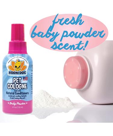 Bodhi Dog Natural Pet Cologne - Premium Scented Perfume Spray for Dogs & Cats - Clean, Fresh Scent - USA Made - Baby Powder 4oz - Buy Online on GoSupps.com