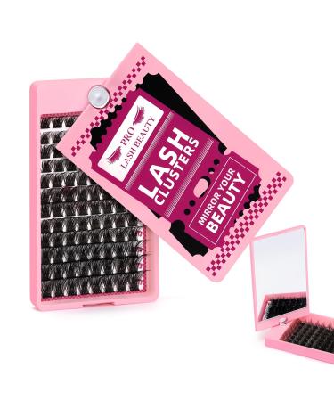 Pro individual eyelashes 96 PCs eyelashes Individual cluster lashes lashes with rotating mirror DIY eyelash extensions individual lashes lash bush single eyelashes (volume 02 d-10-16mix) 10-16 mix rotatable mirror (volume-02) - Buy Online on GoSupps.com