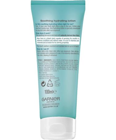 Garnier Ambre Solaire Travel After Sun Lotion with Aloe Vera 100ml - Soothing Aftersun (Pack of 1) - Buy Online on GoSupps.com