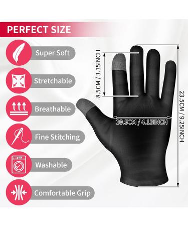 Sibba 2 Pairs Moisturizing Gloves Overnight Touch Screen Gloves White Cotton Gloves for Dry Hands Eczema Hand Spa Treatment Gloves for Repair Rough Cracked Dry Chapped Hands Skin Inspection Gloves - Buy Online on GoSupps.com
