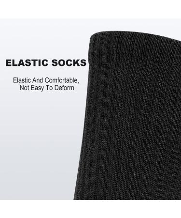 Coskefy Cotton Sneaker Socks for Men & Women - 6 Pairs Long Warm Hiking & Sports Socks (Size 39-42 Black-M08) for Fitness Tennis Jogging & Everyday Wear - Buy Online on GoSupps.com