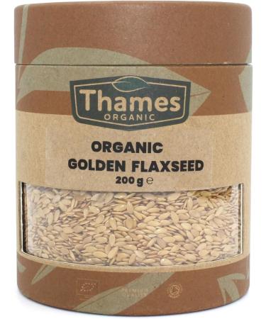 Thames Organic 500g Golden Flaxseed Linseed: High Fiber, Protein, Omega-3s, Non-GMO, Vegan, Raw Superfood - Buy Online on GoSupps.com
