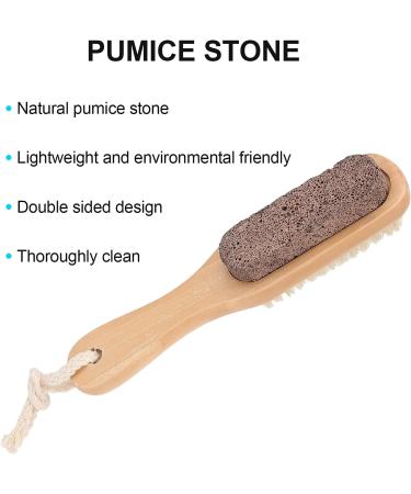 Wooden Foot Brush Pumice Stone Foot Callus Remover Double Sided Foot Scrubber - Buy Online on GoSupps.com