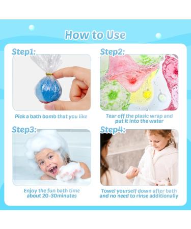 Bombes de bain pour enfants 24 bombes de bain avec surprise phosphorescente l'int rieur bain moussant color naturel et biologique pour enfants cadeau parfait pour gar ons et filles - Buy Online on GoSupps.com