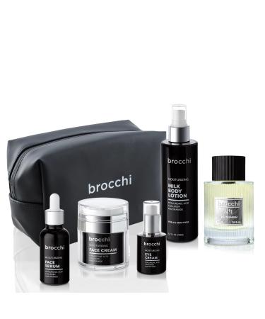Brocchi | Complete Skin Essentials Set Face Cream Eye Cream Face Serum Milk Body Lotion N 1 Eau De Parfum & Travel Toiletry Bag