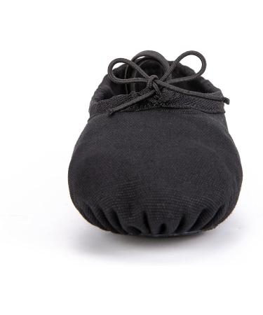RoseMoli Canvas Ballet Slippers for Kids - Black, Split Sole Dance Shoes - Buy Online on GoSupps.com