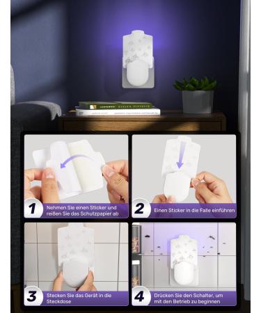 YISSVIC Electric Fruit Fly Trap with UV Light & 5 Stickers - Effective Kitchen & Interior Solution - Buy Online on GoSupps.com