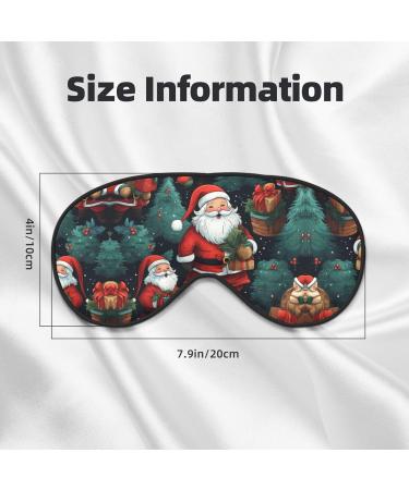 Cute Christmas Man Print Unisex Sleep Eye Mask | Soft Comfort Eye Shade for Travel Yoga & Shift Work - Buy Online on GoSupps.com
