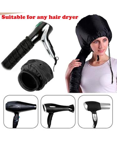 Syxls Hair Dryer Hood Attachment - Rubber Band Drying Cap for Thick Hair - Ideal for Women & Girls - Black - Buy Online on GoSupps.com