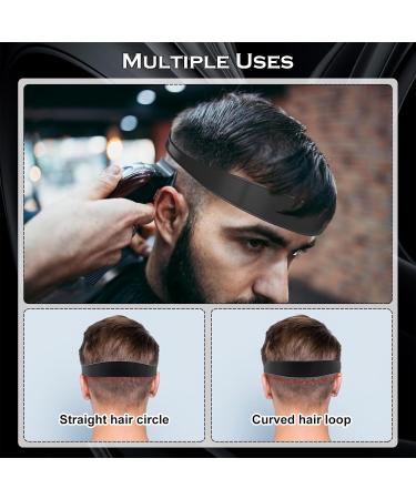 KERANEET Silicone Haircut Band with Barber Comb Professional Hair Cutting Adjustable Hair Cutting Silicone Haircut Band Instructions Barber Comb for Men (Black) - Buy Online on GoSupps.com