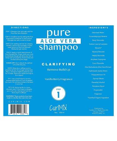 Organic Aloe Vera Vanilla Berry Shampoo for Curly & Kinky Hair - Clarifying & Moisturizing Handmade Formula for Softer Curls - Paraben & Sulfate Free - Buy Online on GoSupps.com