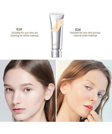 Longlasting foundation full coverage makeup foundation stays in place makeup hydration regulates sweatresistant facial makeup facial firmer without primer 02 Natural - Buy Online on GoSupps.com