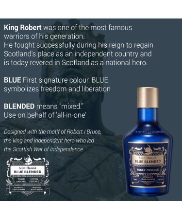 Blue Blended Toner Essence for Men | Hyaluronic Acid & Amino Acid Hydrating Face Toner - 6.09 fl. oz - All-in-One Aftershave & Vitality Restorer - Buy Online on GoSupps.com