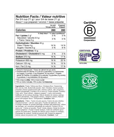 Chickapea One Pot Chickpea Pasta - White Cheddar with Jalapeno - 198g (Pack of 6) White Cheddar Jalapeno 198 g (Pack of 6) - Buy Online on GoSupps.com
