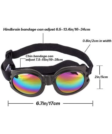 2 Pcs Dog Goggles Dog Sunglasses Dog Goggles Eye Protection Windproof Dog Glasses Anti-Fog Uv Protection Sun Glasses for Cat & Small Dogs (Black and White) - Buy Online on GoSupps.com