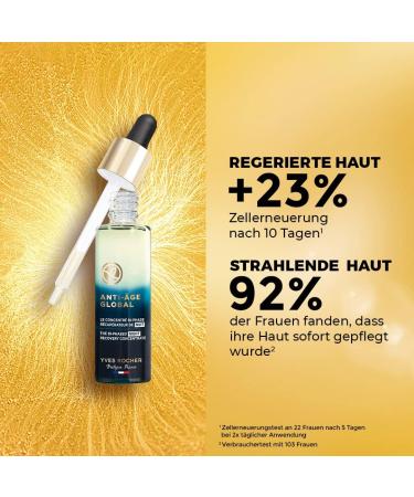 Yves Rocher Anti-Age Global Regenerating 2-Phase Night Concentrate Luxurious Face Care with Bud Necta for Mature Skin 30 ml - Buy Online on GoSupps.com