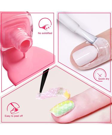 Dr. MODE 30ML Liquid Latex for Nails - Fast Drying Cuticle Protector Peel Off Barrier with Bonus Tweezers - Pink Nail Art Set - Buy Online on GoSupps.com