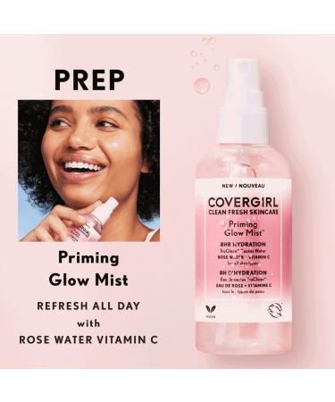 COVERGIRL Clean Fresh Skincare Priming Glow Mist - Rose Water & Vitamin C 3.3 Fl Oz - Buy Online on GoSupps.com