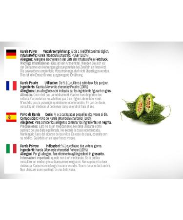 Buy DR WAKDE'S Karela Pulver - 500G | 100% Herbal Ayurvedic Supplement | Bitter Gourd | Quantity Discounts & Same Day Shipping Internationally - Buy Online on GoSupps.com