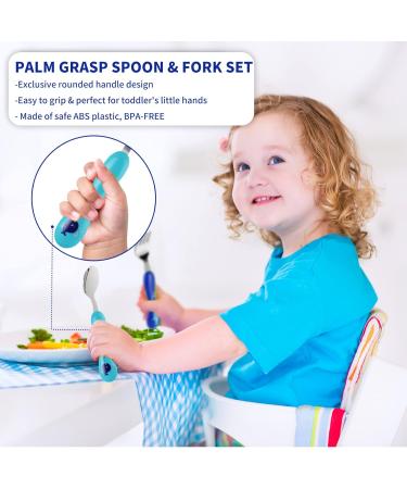 Lehoo Castle Ocean Animals Childrens Cutlery Set - 6 Pcs Stainless Steel Toddler Utensils - Kids Knife, Fork, Spoon - Blue - Buy Online on GoSupps.com