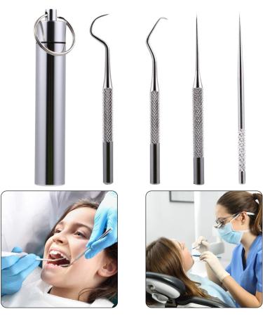 Heallily 5 TLG Dental Care Set - Tartar Remover Toothpick Hand Chisel & Cleaner with Box | Portable Oral Hygiene for Travel & Camping - Buy Online on GoSupps.com