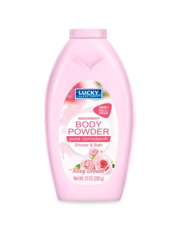 Lucky Super Soft Absorbent Body Powder  Rosy Dream  10 Oz