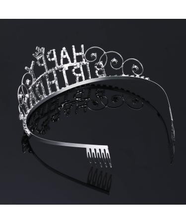 Frcolor Happy Birthday Crystal Rhinestone Bride Tiara Hair Comb - Women's Wedding Crown - Buy Online on GoSupps.com