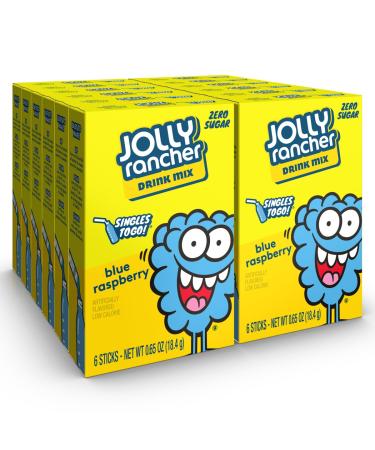 Jolly Rancher Blue Raspberry Singles to Go 6 Sachet Drink Mix 18.4g