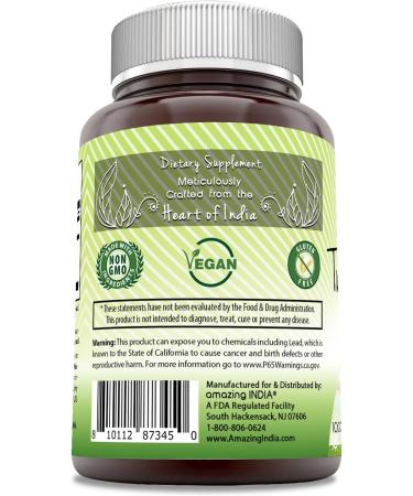 Amazing India Turmeric Curcumin 1000 Mg per Serving | 120 Veggie Capsules Supplement | Blend of Turmeric Powder & Turmeric Extract | Non-GMO | Gluten Free | Made in USA - Buy Online on GoSupps.com