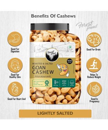 Forest Found Oven Roasted And Salted Cashew Nuts (400 Gm) - Buy Online on GoSupps.com