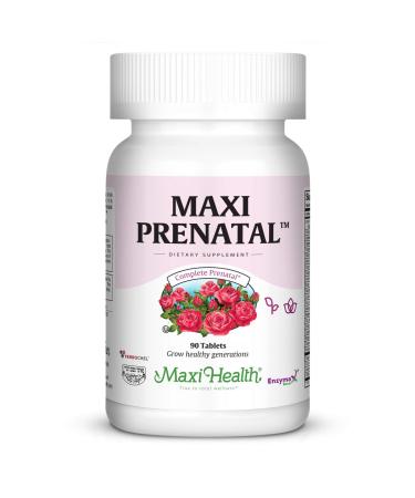 Maxi Health Maxi Prenatal 90 Count (Pack of 1) Unflavored 90 Count (Pack of 1) - Buy Online on GoSupps.com