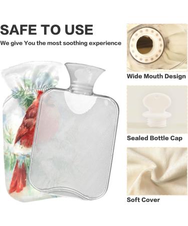 Watercolor Vogel Winter Christmas Heat Bottle - 2L Hand & Foot Warmer for Pain Relief | Hot Water Bed Warmer for Women - Buy Online on GoSupps.com