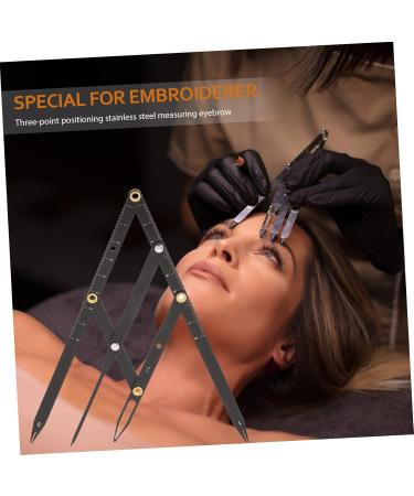 Beavorty 1pc Second Generation Scale Metal Dies Make up Kit Eyebrow Tools Eyebrow Rulers Tracer Printable 1 count (Pack of 1) Black - Buy Online on GoSupps.com