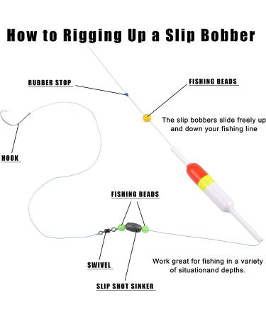 JOGFFDE Wood Slip Bobbers Fishing Floats - Oval Stick Slip Floats for Crappie, Catfish, Trout Fishing - 2.44inX0.59inX5in - 10/20PCS - Buy Online on GoSupps.com