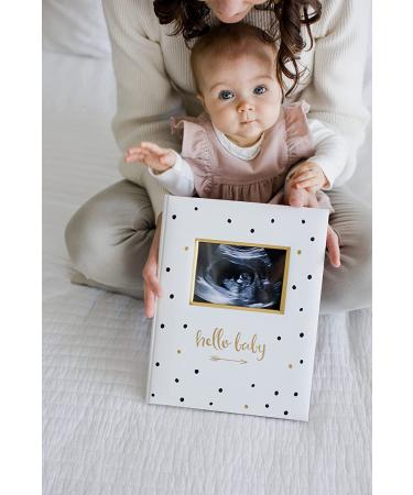 Pearhead First 5 Years Baby Memory Book - Gender-Neutral Baby Keepsake - Black and Gold Polka Dot Design - Perfect Gift for New Parents - Includes Hello Baby Sonogram Book - 1 Count - Buy Online on GoSupps.com