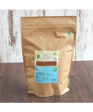 s ssundclever.de Organic crushed linseed | 1.0 kg | plastic-free and ecologically sustainable packaging