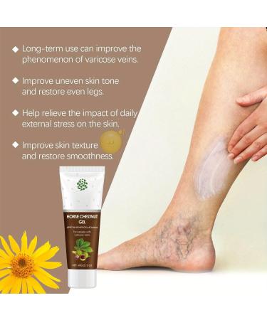 Buy Horse Chestnut Gel for Varicose Veins - Soothing Leg Cream for Circulation & Spider Vein Relief - Buy Online on GoSupps.com