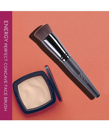 ENERGY Foundation Brush for Liquid Makeup Flat Top Kabuki Makeup Brush Professional Vegan Synthetic for Liquid Cream Powder Blending Perfect Concave Face Makeup Brush - Buy Online on GoSupps.com