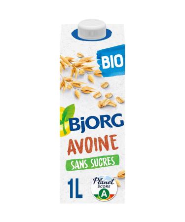 BJJORG Boisson V g tale Bio l Avoine Naturellement Sans Sucres Texture Onctueuse (Brique 1L) - Le lot de 4