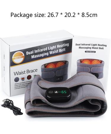 Tebi USB Heated Hip Belt - Infrared Heat Waist Massage Device for Back & Abdominal Pain Relief - Hot Compress & Lumbar Support - Buy Online on GoSupps.com