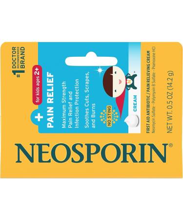 Neosporin Kids First Aid Antibiotic + Pain Relief Cream, 0.5 oz (Pack of 3) - Buy Online on GoSupps.com