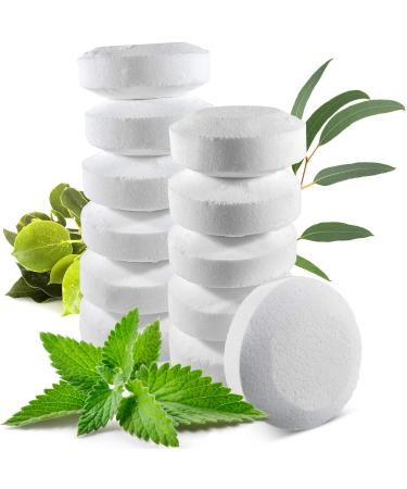 12 All Natural Shower Steamers Vapor Tablets Extra Strong for Cold and Runny Nose - Menthol Crystals, Camphor Essential Oil, Eucalyptus Essential Oil - 2 oz/Each 2 Ounce (Pack of 12)