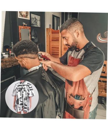 Beatifufu Hair Cutting Technician in Hairdressing Overalls Outfits for Men Hair Apron Vest Ladies Blouses Hair Cutting Cape Jackets Womens Jacket Coats Short Sleeve Work Clothes White Fiber - Buy Online on GoSupps.com