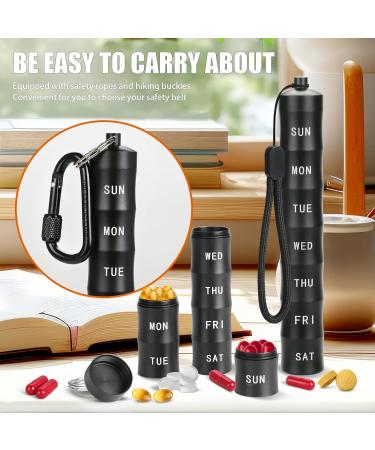 Moisture-Proof Aluminium Alloy Pill Box - Stackable 7-Day Organizer | Durable & Waterproof Travel Pill Case - Buy Online on GoSupps.com