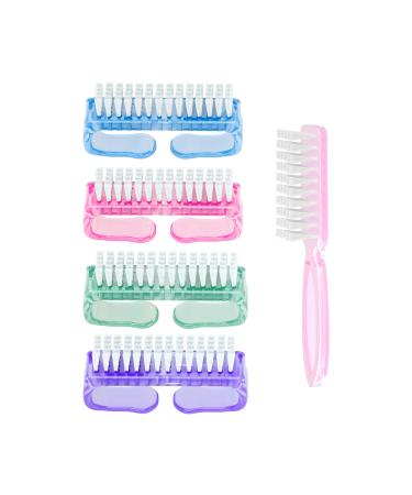 Sstyle Nail brushes for cleaning Fingernail brush Pedicure Manicure brush for Men and Women(5Pcs pack)