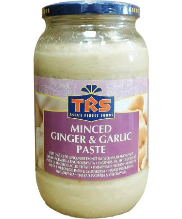 TRS Minced Ginger & Garlic Paste 1kg with World Food Shop Scoop - Indian Flavour Premium Quality Multipurpose Cooking Essential - Buy Online on GoSupps.com